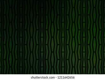 Dark Green vector layout with flat lines. Decorative shining illustration with lines on abstract template. The pattern can be used as ads, poster, banner for commercial.