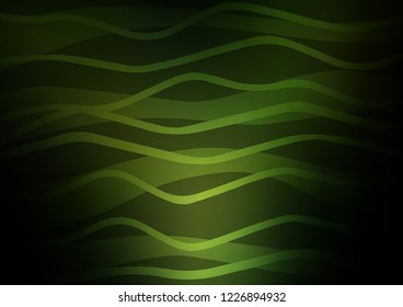 Dark Green vector layout with flat lines. Shining colored illustration with narrow lines. The pattern can be used for websites.