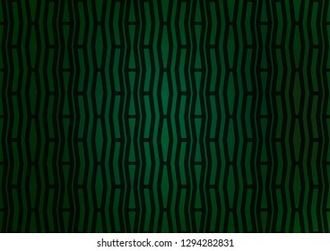 Dark Green vector layout with flat lines. Shining colored illustration with narrow lines. Smart design for your business advert.