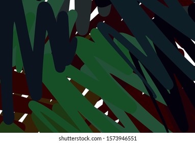 Dark Green vector layout with flat lines. Colorful shining illustration with lines on abstract template. Smart design for your business advert.