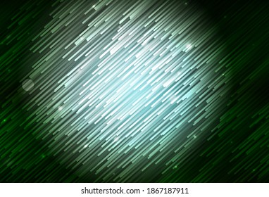 Dark Green vector layout with flat lines. Blurred decorative design in simple style with lines. Pattern for ad, booklets, leaflets.