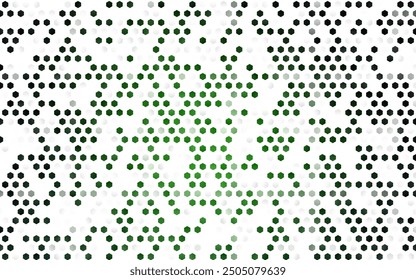 Dark Green vector layout with hexagonal shapes. Glitter abstract illustration in hexagonal style. New design for website's poster, banner.