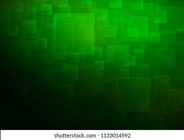 Dark Green vector layout with lines, rectangles. Abstract gradient illustration with rectangles. Modern template for your landing page.