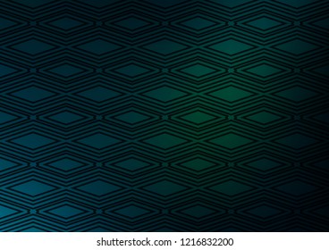 Dark Green vector layout with lines, rectangle. Colorful lines, squares on abstract background with gradient. Best design for your ad, poster, banner.