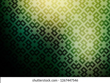 Dark Green vector layout with lines, rectangles. Decorative design in abstract style with rectangles. Smart design for your business advert.