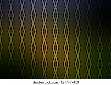 Dark Green vector layout with lines, rectangle. Colorful illustration with lines, cubes on abstract template. Pattern for ads, posters, banners.