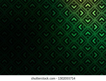 Dark Green vector layout with lines, rectangle. Shining colorful illustration with lines, rectangles. Pattern for ads, posters, banners.