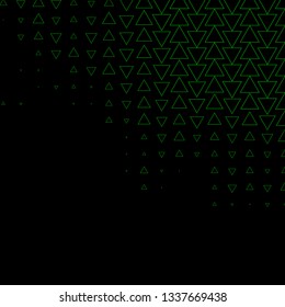 Dark Green vector layout with lines, triangles. Modern gradient illustration with colorful triangles. Pattern for websites.