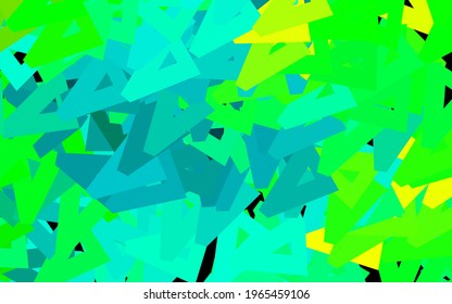 Dark Green vector layout with lines, triangles. Abstract gradient illustration with triangles. Simple design for your web site.