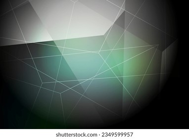 Dark Green vector layout with lines, triangles. Abstract gradient illustration with triangles. Background for a cell phone.