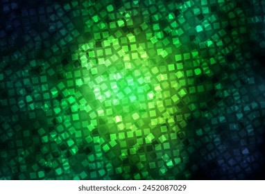 Dunkelgrüne Vektorgrafik mit Linien, Rechtecken. Dekoratives Design im abstrakten Stil mit Rechtecken. Bestes Design für Ihre Anzeige, Poster, Banner.