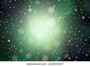 Dark Green vector layout in New Year style. Modern abstract Christmas mood shapes. Pattern for ads, poster, banner of books.