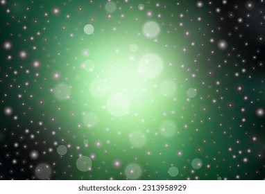 Dark Green vector layout in New Year style. Simple gradient illustration with Christmas attributes. Smart design for promotion of university.