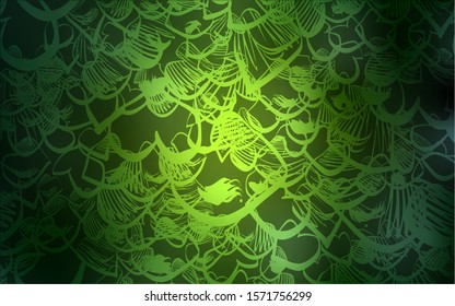 Dark Green vector layout with sweet hearts. Hearts on blurred abstract background with colorful gradient. Pattern for marriage gifts, congratulations.