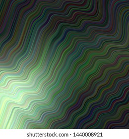 Dark Green vector layout with wry lines. Creative illustration in halftone style with gradient. A new texture for your  ad, booklets, leaflets.