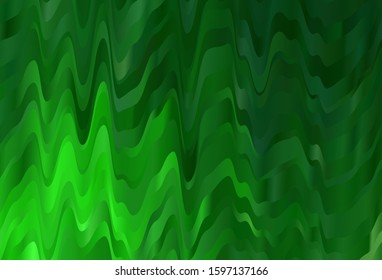 Dark Green vector layout with wry lines. Colorful illustration in simple style with gradient. Abstract design for your web site.