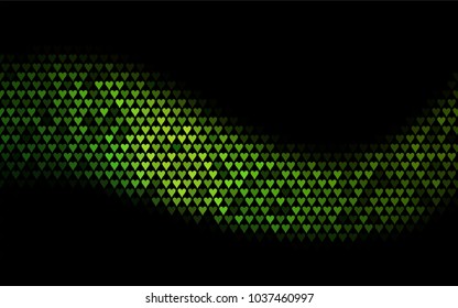 Dark Green vector lovely background with hearts. Valentines greeting card with cute hearts. Abstract pattern for your design, website, ad.
