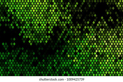 Dark Green vector low poly background. A sample with a polygonal design. Illustration in polygonal style with repeating squares