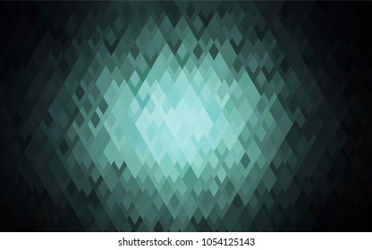 Dark Green vector low poly background. A sample with a polygonal design. Illustration in polygonal style with repeating squares