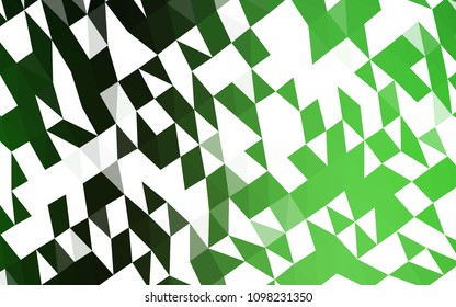 Dark Green vector low poly pattern. A completely new color illustration in a vague style. A completely new design for your business.