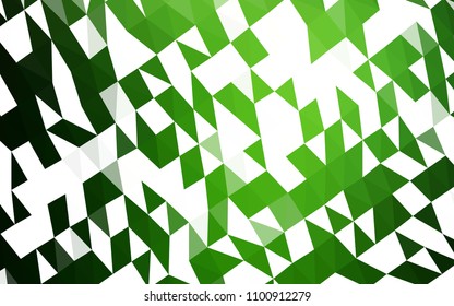 Dark Green vector low poly pattern. A vague abstract illustration with gradient. Brand new style for your business design.