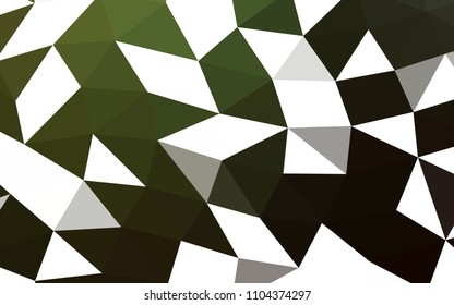 Dark Green vector low poly low poly. Colorful abstract illustration with gradient. The best triangular design for your business.