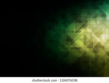 Dark Green vector low poly low poly. Modern geometrical abstract illustration with gradient. A completely new design for your business.