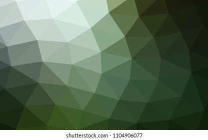 Dark Green vector low poly low poly. A sample with polygonal shapes. The completely new template can be used for your brand book.