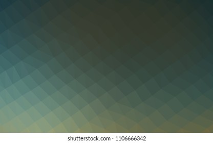 Dark Green vector low poly layout. Shining illustration, which consist of triangles. The template can be used as a background for cell phones.