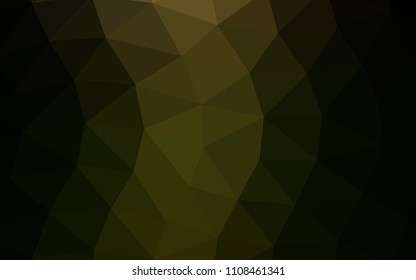 Dark Green vector low poly low poly. Shining illustration, which consist of triangles. Brand new style for your business design.