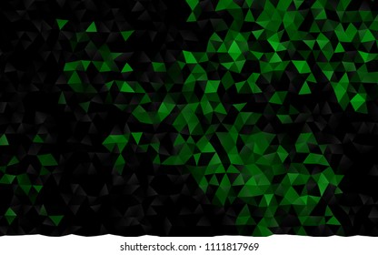 Dark Green vector low poly background. A sample with polygonal shapes. A completely new design for your business.