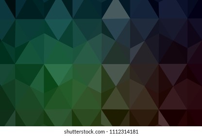 Dark Green vector low poly layout. Polygonal abstract illustration with gradient. Textured pattern for your backgrounds.