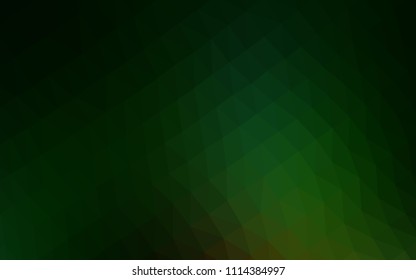 Dark Green vector low poly cover. Brand new colored illustration in blurry style with gradient. The completely new template can be used for your brand book.
