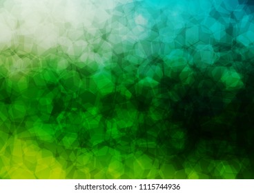 Dark Green vector low poly pattern. Shining colored illustration in a Brand new style. The textured pattern can be used for background.