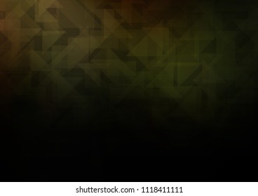Dark Green vector low poly texture. Creative illustration in halftone style with gradient. The best triangular design for your business.