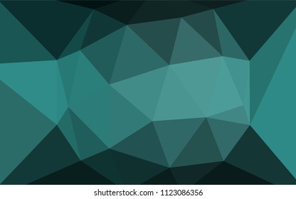 Dark Green vector low poly layout. Elegant bright polygonal illustration with gradient. Polygonal design for your web site.