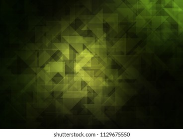 Dark Green vector low poly low poly. Colorful abstract illustration with gradient. The best triangular design for your business.