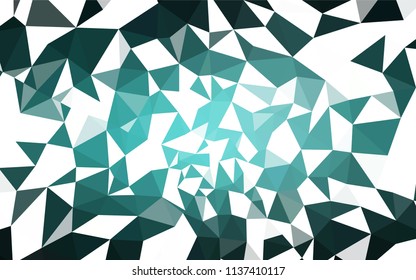 Dark Green vector low poly layout. Glitter abstract illustration with an elegant triangles. A completely new design for your leaflet.