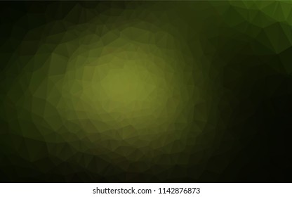 Dark Green vector low poly layout. Brand new colored illustration in blurry style with gradient. Brand new style for your business design.