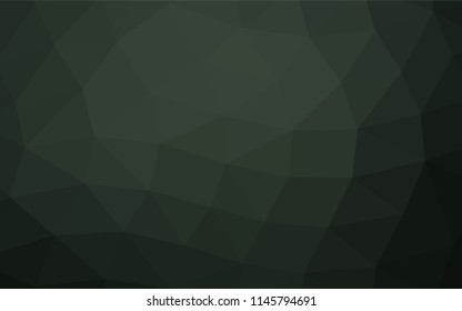 Dark Green vector low poly pattern. A vague abstract illustration with gradient. Brand new style for your business design.