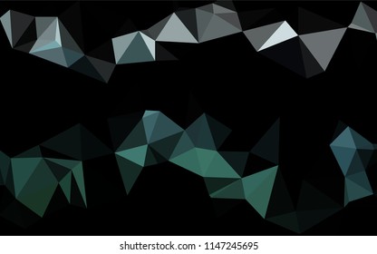 Dark Green vector low poly layout. Creative illustration in halftone style with gradient. The completely new template can be used for your brand book.