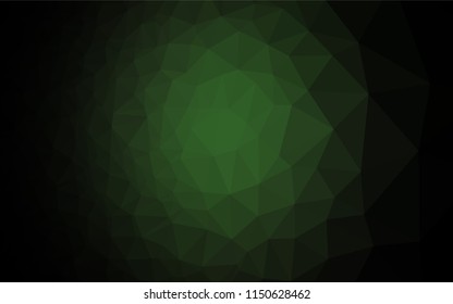 Dark Green vector low poly cover. A vague abstract illustration with gradient. The elegant pattern can be used as part of a brand book.