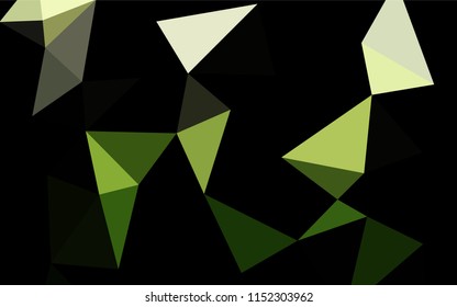 Dark Green vector low poly cover. Shining colored illustration in a Brand new style. The completely new template can be used for your brand book.