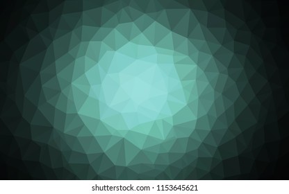 Dark Green vector low poly texture. Shining colorful illustration with triangles. Template for cell phone's backgrounds.