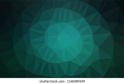 Dark Green vector low poly cover. A completely new color illustration in a vague style. The textured pattern can be used for background.
