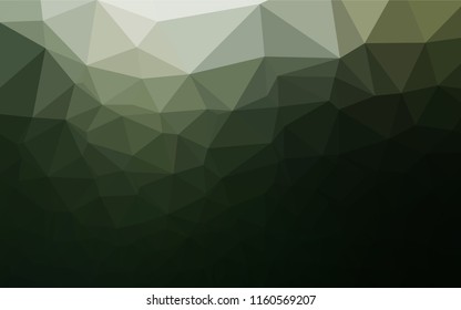 Dark Green vector low poly layout. Shining colored illustration in a Brand new style. A new texture for your design.