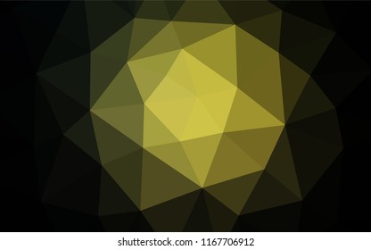 Dark Green vector low poly layout. Triangular geometric sample with gradient.  Brand new design for your business.