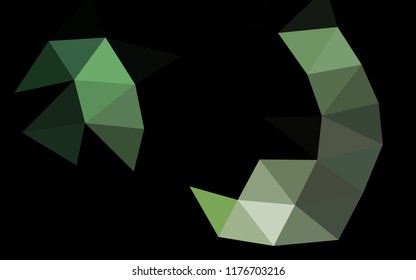 Dark Green vector low poly low poly. Brand new colored illustration in blurry style with gradient. The polygonal design can be used for your web site.