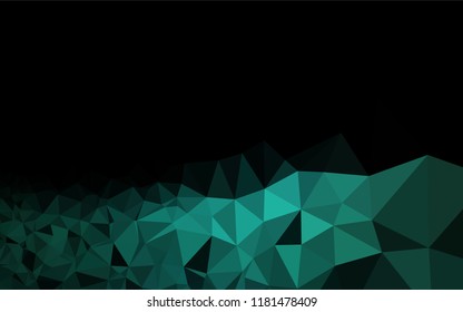 Dark Green vector low poly cover. Creative geometric illustration in Origami style with gradient. Brand new style for your business design.