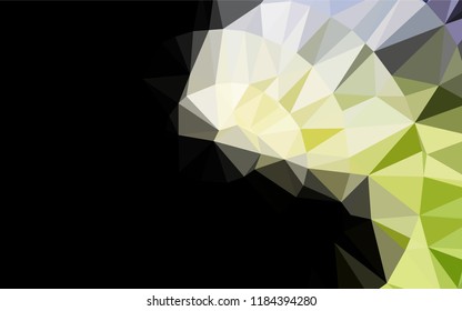 Dark Green vector low poly cover. Brand new colored illustration in blurry style with gradient. The best triangular design for your business.